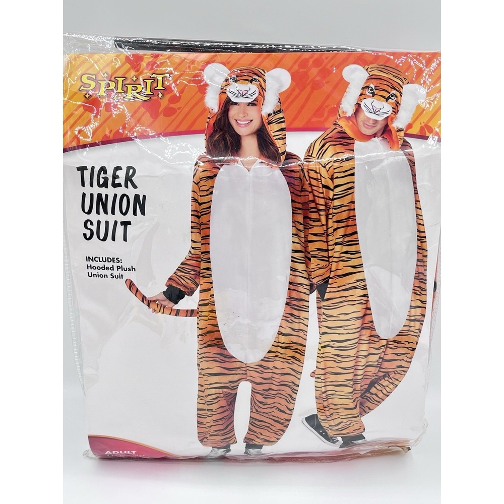 Spirit Halloween Tiger union Suit Adult One Size Halloween‎ Jumpsuit Costume